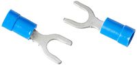 Elpress 400100122 voorgeïsoleerde vork, 1,5-2,5 mm geleiderdoorsnede mm2, 5,3 (M-5) diameter van de sierlijst, 9 breedte, blauw, 100 stuks