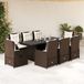 Maison Exclusive - Ensemble de jardin, 9 pièces, avec coussins, marron, en polyrotin