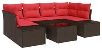 vidaXL Tuin Sofa Set 7 st Bruin poly rattan