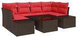 vidaXL Tuin Sofa Set 7 st Bruin poly rattan