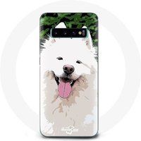 Maniacase Etui voor Samsung Galaxy S10 Plus Samojeed wit hondenras