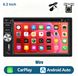 Autoradio - Double DIN - Écran tactile de 15,7 cm - Lecteur CD/DVD - Bluetooth 5.0 - Microphone et caméra de recul 12CAM