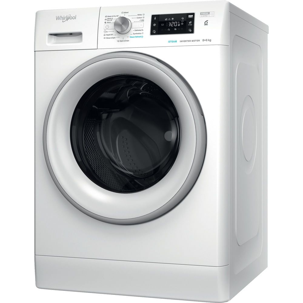 Whirlpool FFWDB 864489 SV EE Was-droogcombinatie Vrijstaand Voorbelading Wit C