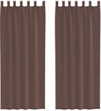 vidaXL - Gordijnen - voile - met - tab - top - 2 - st - bruin