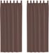 vidaXL - Gordijnen - voile - met - tab - top - 2 - st - bruin