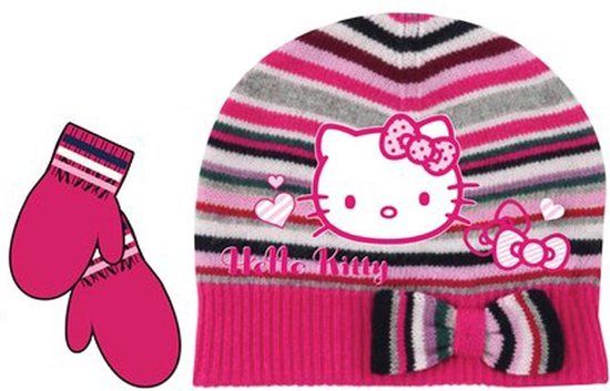 Hello Kitty Muts & Handschoenen - Maat 48 - Meerdere kleuren - Kinderen