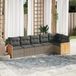 Maison Exclusive - Ensemble de jardin pour 6 personnes avec coussins, gris, en polyrotin