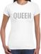 Bellatio Decorations Glitter Queen Dames T-shirt met Steentjes/Rhinestones - Glitter Kleding/Foute Party Outfit XXL