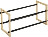 5Five Schoenenrek uitschuifbaar - 6-12 paar schoenen - 60 x 30 cm - metaal/hout