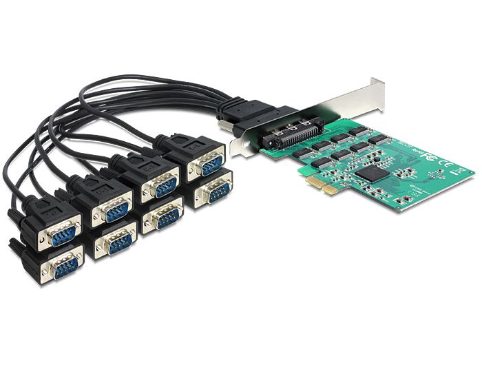 DeLOCK 89336 - Interfacekaart/-adapter - Zwart, Groen, Zilver