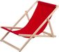 Woodok Chaise longue en hêtre - Rouge
