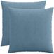 vidaXL Kussensloop 2 stuks HEERLEN Blauw 60 x 60 cm corduroy