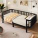 OKWISH Metalen Bedbank 90 x 200 cm - Zwart