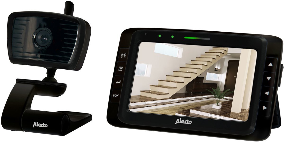 Alecto AVM 500 Bewakingscamera met scherm 5 Werkt preventief tegen inbraak en vandalisme Zwart