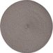 Zeller Diner placemats rond - mokka bruin - geweven - Dia 38 cm