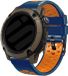 Strap-it Universele 24mm Sport Horlogeband Blauw/Oranje