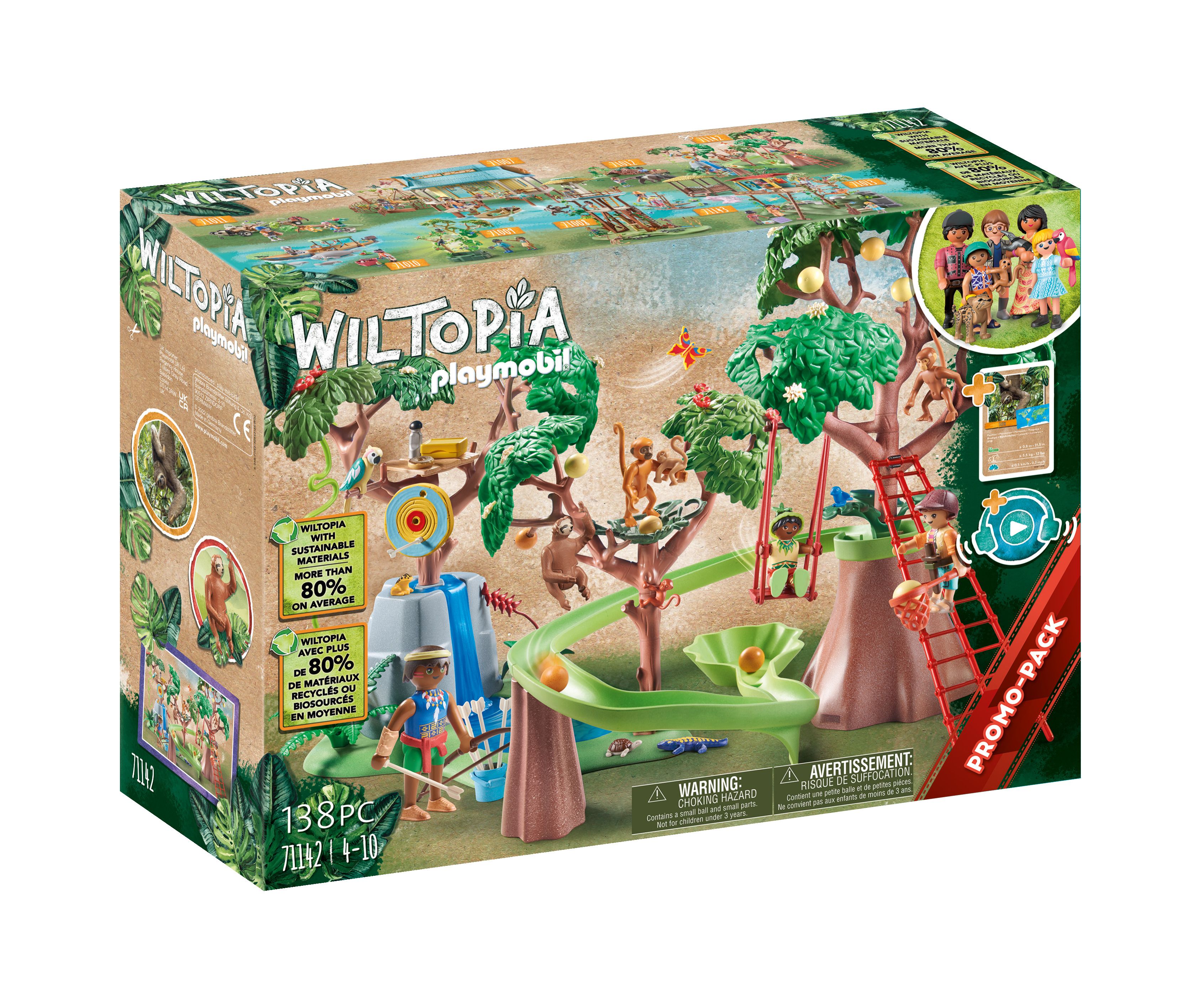 PLAYMOBIL Wiltopia 71142 Tropische Jungle Speeltuin - Actie/Avontuur Speelset - 4+ jaar