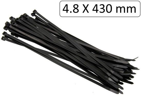 HOFFTECH Arrow Tech Tie Ribs 4.8 X 430 mm Zwart 100 stuks