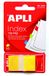 APLI 12484 - Zigzag filmlijmindexen 45 x 25 mm dispenser met 50 gele indexen
