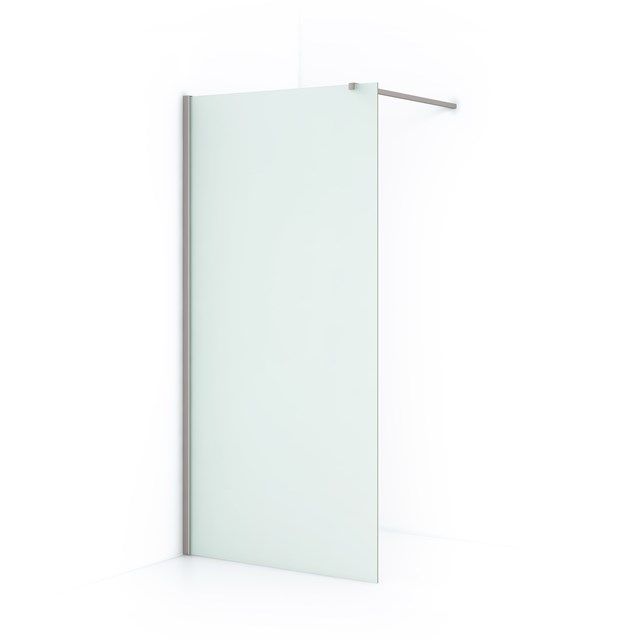 Maxaro Inloopdouche Diamond 90cm 8mm Mat Veiligheidsglas Geborsteld RVS