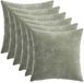 vidaXL Kussensloop 6 st HEERLEN Groen 30 x 30 cm Chenille Stof
