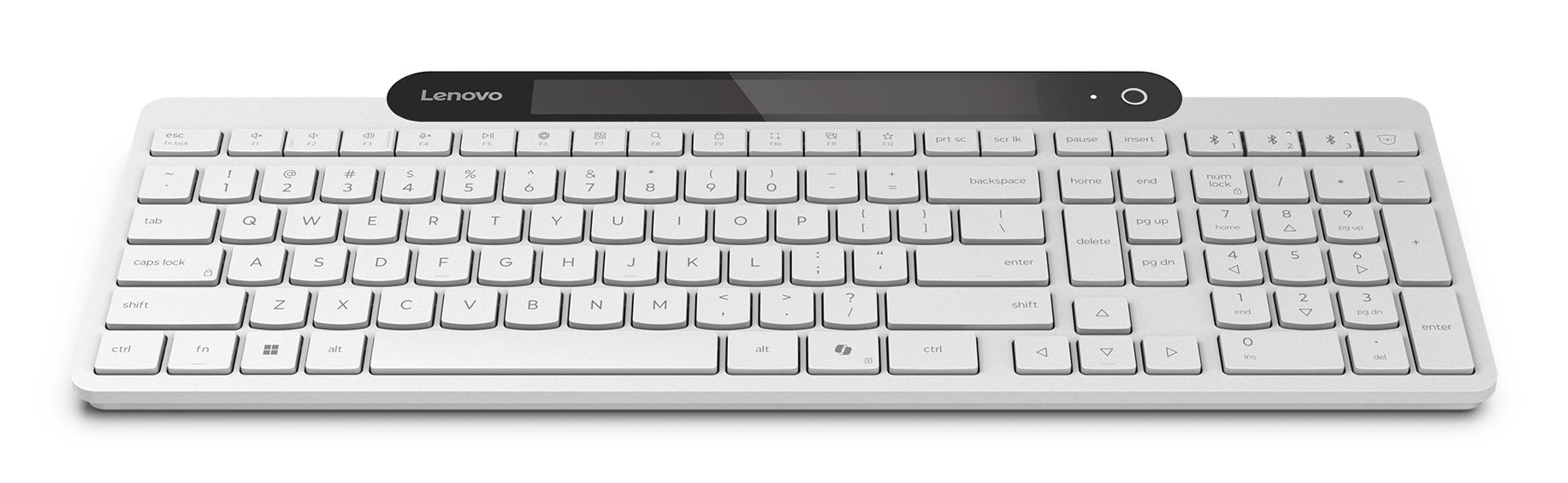 Lenovo 800 Zelfopladend Bluetooth-toetsenbord (wit) - QWERTY (VS Internationaal)
