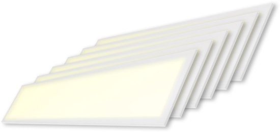 HOFTRONIC 6x LED Paneel - 30x120 cm - 36 Watt - 4860lm - 3000K warm wit