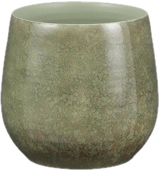 Mica Decorations Oliver Ronde Pot Groen - 22 x 24 cm - 8718861719017