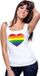 Bellatio Decorations Shoppartners Bv Gay Pride Singlet Shirt/Tanktop met Regenboog Vlag in Hart Wit Dames M