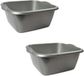 Hega Hogar Afwasteil - 2x - rechthoek - zilver - 6L