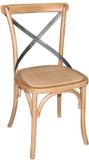 Bolero houten stoelen met gekruiste rugleuning naturel (2 stuks)