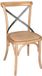 Bolero houten stoelen met gekruiste rugleuning naturel (2 stuks)