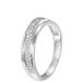 Lucardi Dames Ring rhodiumplated met zirkonia - Ring - Cadeau - Echt Zilver - Zilverkleurig