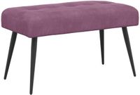 vidaXL Bank met knoopverstelling Paars 80 x 40 x 46 cm fluweel
