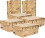 5five Opbergdoos/box - 6x - Houtkleur - L28 x B19 x H10 cm - Stevig Karton - Woodybox