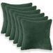 vidaXL - Taie d'oreiller - 6 pièces - HEERLEN - Vert foncé - 40 x 40 cm - Bouclé