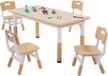 VEVOR groupe de sièges pour enfants, table pour enfants, 4 chaises pour enfants, 1 table, réglable