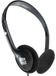 Pronomic KH-10BK casque, inclusief adaptateur pour jack 6,35 mm, noir
