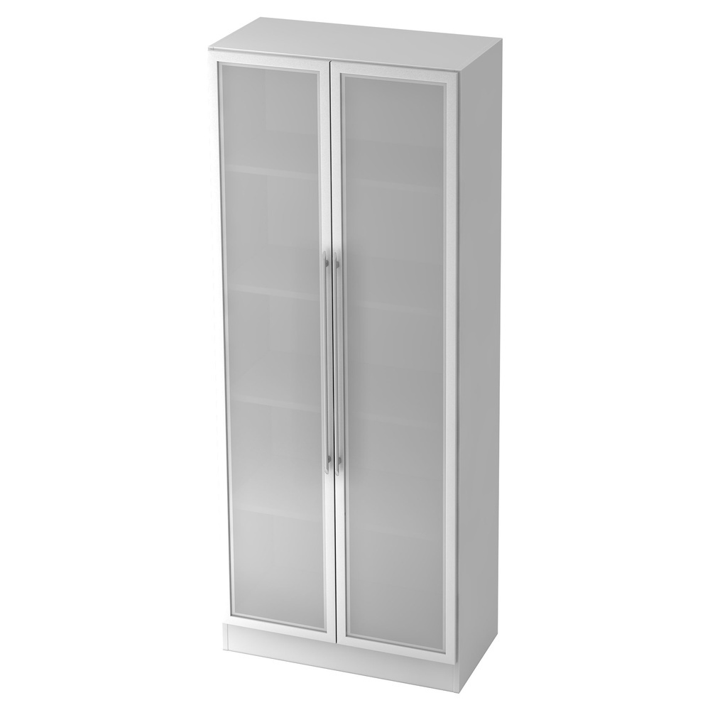hjh OFFICE PRO Wandkast | Wit/Zilver | 80 x 42 x 200,4 cm | Signa G 7100G RE