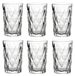 Set van 6 Wijnglazen met Diamantpatroon Gekleurd