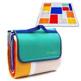 Scuddles Picknickdecke Extra Groot 60 x 80 – 3-laagse Outdoor-Decke, Waterafstotend, Handige Mat met Tas – Ideaal voor Lente, Zomer en het Strand