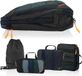 Merkloos / Sans marque Wan GmbH Packing Cubes met compressie voor koffer en rugzak incl. draagzak, zwart