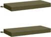 vidaXL Coussins de banc SOEST 2 pièces 100% Polyester Vert olive 80 x 40 x 8 cm