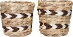 KitchenCraft Indoor Plantenpot (set van 2) van waterhyacint