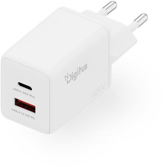 Digitus DA-10302 oplader voor mobiele apparatuur Universeel Wit AC Snel opladen Binnen