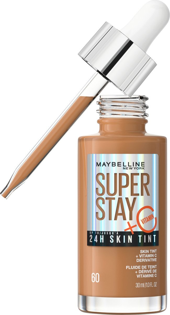 Maybelline New York Foundation Super Stay 24H Skin Tint 60 Caramel, 30 ml