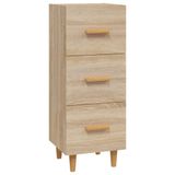 vidaXL Dressoir Sonoma-eikenhout, 34,5 x 34 x 90 cm