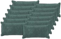 vidaXL Kussensloop Katoensatijn Zeeblauw 40 x 80 cm (12 stuks)
