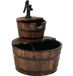 Syfax Waterfontein met pomp 44,5x44,5x58 cm massief vurenhout