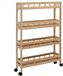 vidaXL Keukentrolley met wielen naturel 60 x 18 x 97 cm bamboe